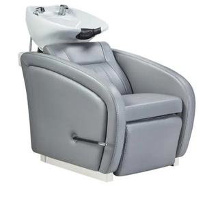 Chaise de lavage de cheveux en cuir synthétique pour salon de coiffure, design moderne - Product Image 1