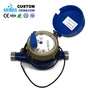 Compteur d'eau en laiton à impulsions DN15 Débitmètres à sortie d'impulsions protégés IP68 R80 OEM Compteur d'eau domestique à jets multiples Ventes en usine - Product Image 1