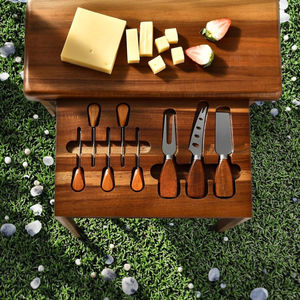 Set Grande Tagliere in Bambù con 3 Ciotole in Ceramica Rimovibili e Utensili da Servizio, Ecologico per Cucina e Casa, Nuove Idee Regalo per la Casa - Product Image 4