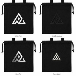 Sac fourre-tout en toile de coton noir personnalisé avec cordon de serrage, vente en gros OEM - Product Image 4