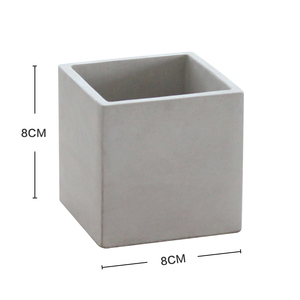 Obral besar Pot semen persegi abu-abu dekorasi taman ruang tamu luar ruangan dalam ruangan untuk penggunaan balkon rumah menampilkan Pot bunga sukulen - Product Image 5