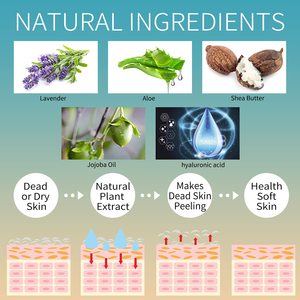 Gel exfoliante de lavanda y <span class=keywords><strong>Aloe</strong></span> <span class=keywords><strong>Vera</strong></span>, mascarilla Exfoliante <span class=keywords><strong>para</strong></span> pies, tacones secos <span class=keywords><strong>agrietados</strong></span> y callos - Product Image 5