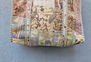 Wholesale Price Block Print Quilted Cotton Tote <b>Bag</b> for Women –Handmade Floral Shopper Grocery <b>Boho</b> Travel <b>Bags</b> for Women <b>Bags</b> - Product Image 2