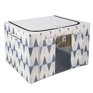 Декоративные ящики для хранения стальной каркас коробка из Оксфордской ткани стеганая складная корзина для хранения одежды