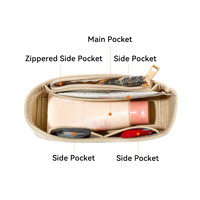 Organizer Tas Mini Ramah Lingkungan dari Bahan Felt yang Dapat Disesuaikan, Sisipan Organizer Tas Felt, Kantong Penyimpanan Dalam