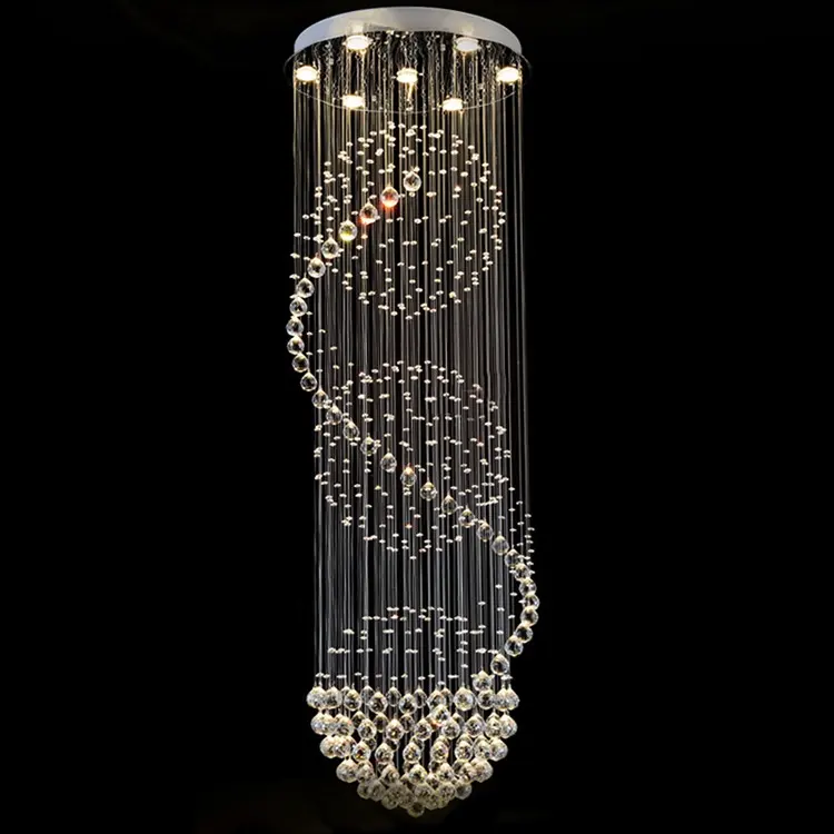 Luxury Crystal Droplet Elegant Ceiling Lights Flush Mount Pendant Lighting Modern Crystal Chandelier Lights