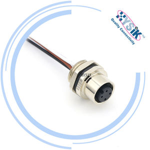 Cavo dritto M12 a 4 pin IP67 Cordset maschio sovrastampato con M12 connettore circolare femmina a 4 poli per sensore - Product Image 6