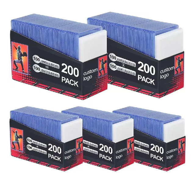 Custom Hard Plastic Card Holder Ultra Clear Top Loaders 3"X4" Baseball Card Protectors Toploaders for TCG Sports Trading Card