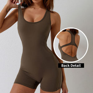 Combinaison de sport <span class=keywords><strong>sexy</strong></span> tout-en-un à dos ouvert pour femme, idéale pour le yoga et le fitness - Product Image 5