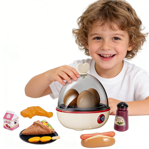 Juego de Juguetes de Imitación de Vaporera de Huevos con Sonido y Luz, Accesorios para Desarrollar Habilidades Motoras Finas, Juego de Roles de Cocina, Educación Temprana, Regalo para Niños - Product Image 1