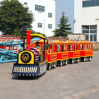 Train touristique sans rail pour 24 passagers, à prix abordable, pour centres commerciaux, parcs d'attractions, enfants et adultes, à vendre