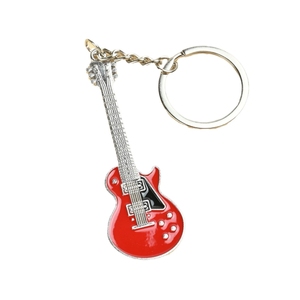 Porte-clés en alliage multicolore en forme de guitare, breloques d'instruments de musique pour fans de rock, pendentif de sac souvenir, vente en gros - Product Image 1