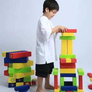 Torre gigante empilhando, 36 peças/set jogos de topo leve eva espuma torre de cobertura