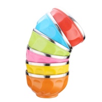 6 pièces ensemble de bols pour enfants 13cm 15cm 17cm couleurs bol de mélange de salade en acier inoxydable enfants bols de mélange