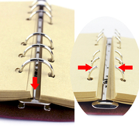 6 Ring Binder Planner Notebook Lose blatt bindung PU-Leder Guangzhou Offsetdruck Leder Journal PU Softcover 80 Blatt
