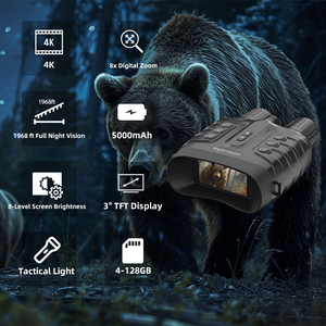 AS8801 Binoculares de Visión Nocturna 4K, Binoculares de Largo Alcance con Pantalla HD, Batería Recargable - Product Image 2