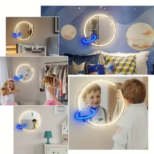 Nuovo Stile <span class=keywords><strong>Specchio</strong></span> LED al Neon Luminoso per Feste Luci Decorative Personalizzate per Interni Colori Rosso Blu Temperature di Colore Ingresso 5V 5m - Product Image 6