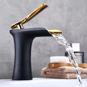 现代瀑布单手柄单孔瀑布浴室水槽水龙头 - Product Image 3