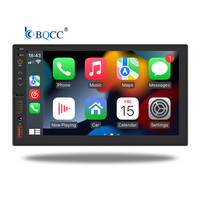 Lecteur multimédia automobile universel BQCC 7 pouces 2DIN avec CarPlay, Android Auto, aide au recul et prise en charge Tesla - Radio stéréo FM/AM/BT/USB
