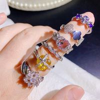Bague en zircon irrégulière, boîte à surprises simple et luxueuse, bijoux de mode, cadeaux pour femmes
