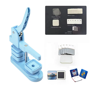 Vierkante Koelkast Magneet Badges 50X50 Knop Badge Maken <span class=keywords><strong>Machine</strong></span> Inbegrepen 100 Stuks Lege Badges - Product Image 1