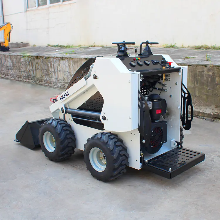 Spedizione gratuita!!! Piccolo a buon mercato Skid Steer Diesel Loader con secchio diverso attacco Skidsteer Bagger Mini