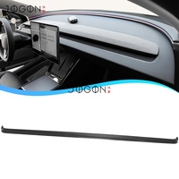 Garniture du panneau inférieur de la grille d'aération du tableau de bord pour Tesla Model 3 Long Range 2024 2025 2026 en fibre de carbone véritable, accessoires intérieurs