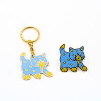 Porte-clés en métal de luxe personnalisé, logo d'entreprise 2D 3D, pendentif mignon kawaii pour sac à dos, cadeau, porte-clés en métal émaillé