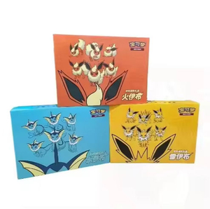 Y Y Korttipeli chinois authentique Eau Feu Tonnerre Evoli coffret premium jeu cartes Pokemoned booster scellé - Product Image 2
