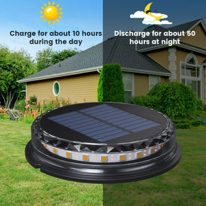 12 horas de iluminación 17LED Solar Led Deck Lamp Outdoor Solar Power Garden Underground Disk Light - Product Image 4