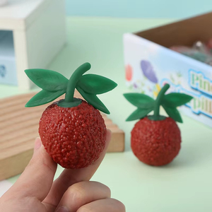 Bayberry Loquat Squishy <b>Toy</b> Realistic Fruit Stress Relief Rubber Squeeze Fidget for Office <b>Desk</b> Kids Adults - Product Image 4