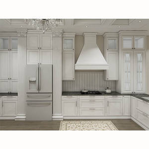 الحديثة الأوروبية المخصصة الجدار إلى الجدار أفكار تخطيط المطبخ فعالة خزائن الزجاج الأبيض - Product Image 6