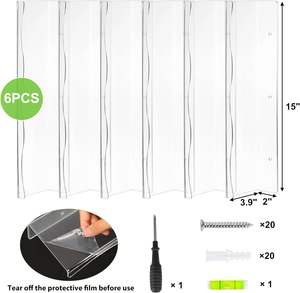Étagère murale multifonctionnelle en acrylique à effet vague, pour rangement de salle de bain, décoration murale, cuisine, chambre, design injecté unique - Product Image 4