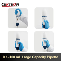 Pistolet pipette manuel réglable 0.1-100mL pour laboratoire distributeur de transfert de liquide