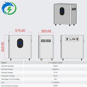 แบตเตอรี่ลิเธียมสำรองพลังงานสำหรับใช้ในครัวเรือนแบบแยกส่วนตั้งพื้น 51.2V 300Ah 10kW 15kW 20kW ลิเธียมไอรอนฟอสเฟต - Product Image 4