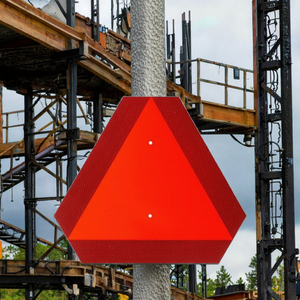 Señalización Triangular Reflectante <span class=keywords><strong>de</strong></span> Aluminio para Tráfico en Exteriores, para Vehículos <span class=keywords><strong>de</strong></span> Movimiento Lento, Diseñada para la Seguridad - Product Image 2