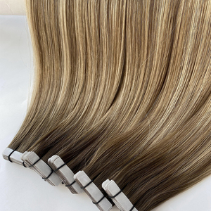 Extensions de cheveux naturels chinois à bandes adhésives, trame simple, cuticules alignées, double tirage, prix usine 2026 - Product Image 2