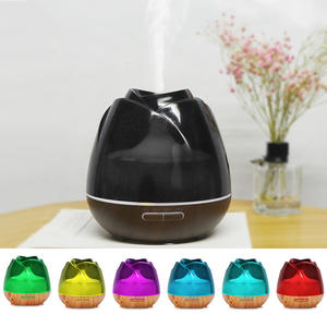 Rose Aroma Diffuser 400Ml Wood Grain Ultrasonic <b>Humidifier</b> With Led Light For Home Aromatherapy - Product Image 4