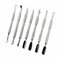 Pousse-cuticules double face en acier inoxydable, outil de manucure pour l'élimination des cuticules, durable et réutilisable, style sabot de cheval russe, le plus vendu