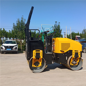 Rodillo Vibratorio de Doble Tambor Pequeño, Diseño Compacto para Construcción y Pavimentación de Carreteras - Product Image 3