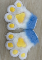 Vente flash Cadeau de Noël Costume de mascotte de cosplay de dessin animé pour adulte fait à la main de bonne qualité Costume de fourrure mignon avec des pattes de fourrure Gants en peluche