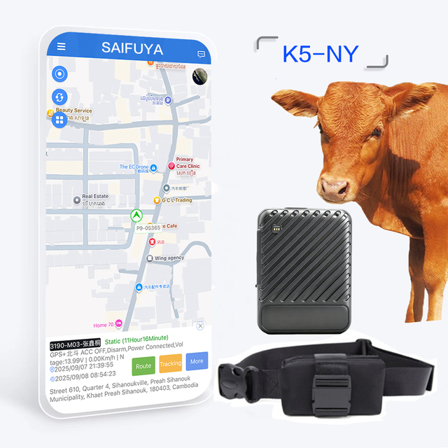 Professional 4G LTE/GPRS GLONASS/WiFi GPS Tracker Waterproof Anti-Freeze Livestock Collar Cattle Sheep Farm Management PC 1 Year