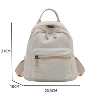 Petit sac à dos coréen neuf pour couple, grande capacité, imperméable, fermeture éclair, couleur unie