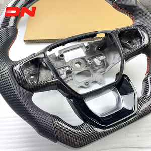 Volant en cuir carbone forgé de style automobile pour <span class=keywords><strong>Ford</strong></span> Ranger <span class=keywords><strong>Mustang</strong></span> <span class=keywords><strong>Focus</strong></span> 2012-2018, accessoire intérieur - Product Image 4