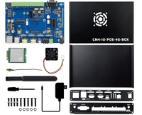 Placa BASE DE miniordenador Industrial IoT para ventilador de refrigeración con carcasa metálica Raspberry Pi CM4 PoE 5G 4G (CM4 no incluido)