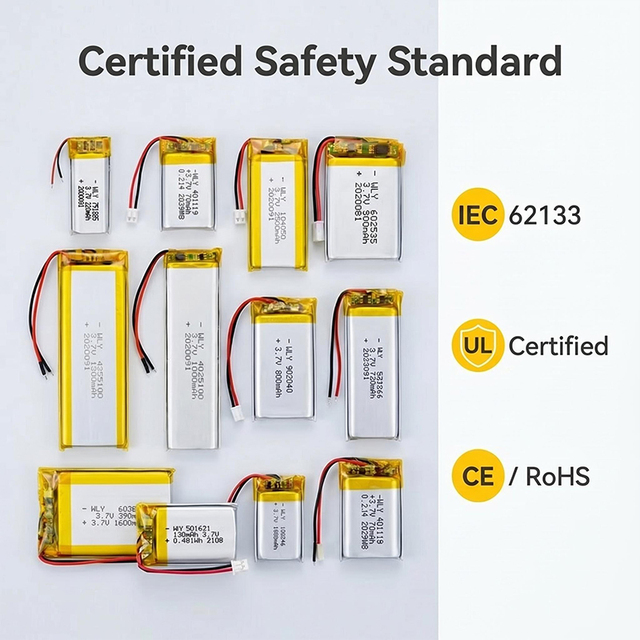 3.7v 7.4v 50mah 100mAh 200mah 300mah 600mah 500mah 800mah 1000mah 5000mah ultra Thin Power Lipo Battery for Electronic Devices