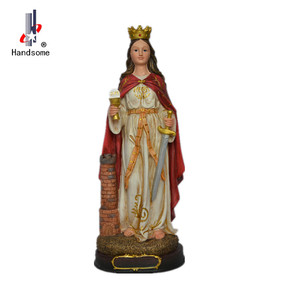 Statua Religiosa della Vergine di <span class=keywords><strong>Santa</strong></span> <span class=keywords><strong>Barbara</strong></span> in Resina, 12 Pollici, Vendita Calda - Product Image 1