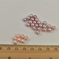 Perles d'eau douce naturelles authentiques, perles nues, 5-6 mm, trou droit, matériau de perlage fait à la main