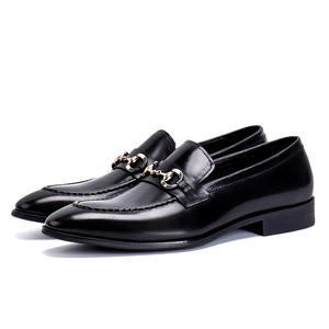 Chaussures en cuir décontractées, chaussures habillées décontractées pour hommes, mocassins en cuir véritable à bout pointu pour hommes, chaussures pour hommes fabriquées à la main - Product Image 1