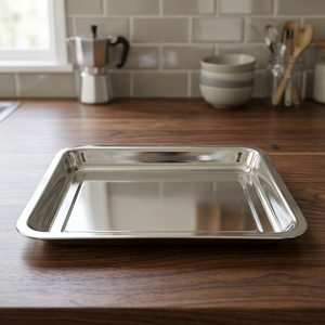 Bandeja para Hornear de Acero Inoxidable, Rectangular, Apta para Lavavajillas - Product Image 2